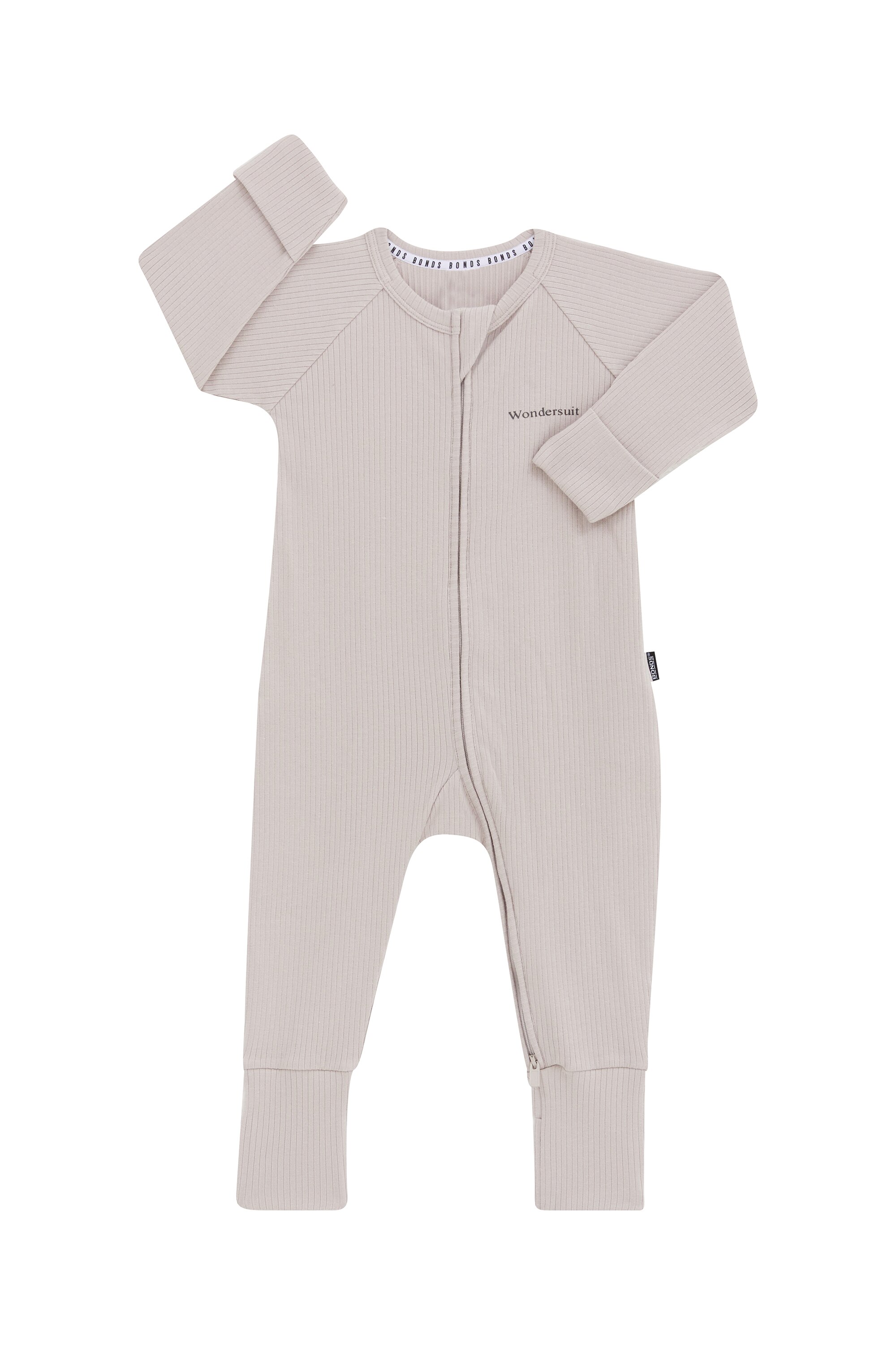 ◆♡bebe♡◆ Bonds Wide Needle Rib Zippy | Baby Baby Coverall | BWJ9A