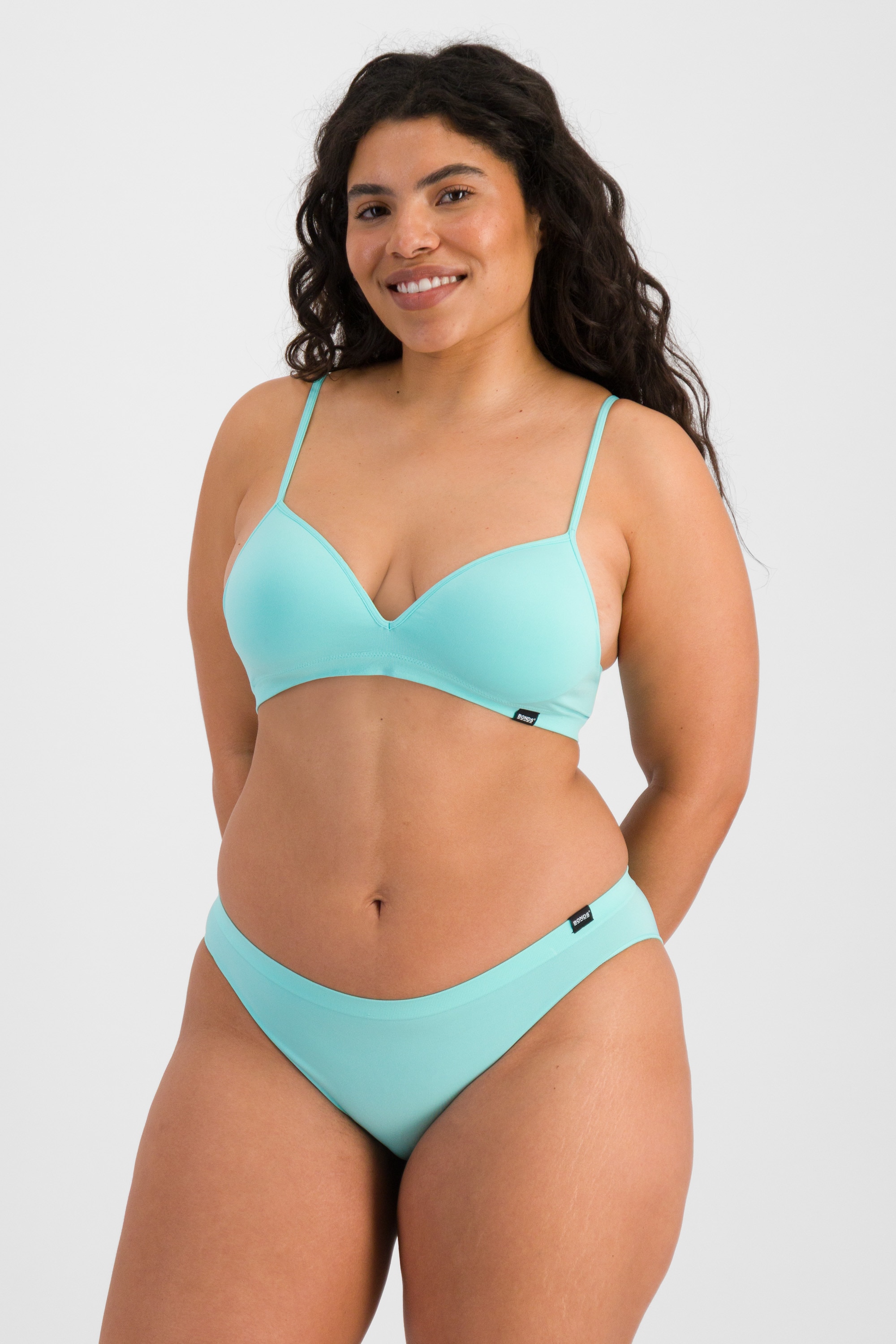 Bonds Women's Match Its Seamless Bikini in Exmouth Aqua Size: 6