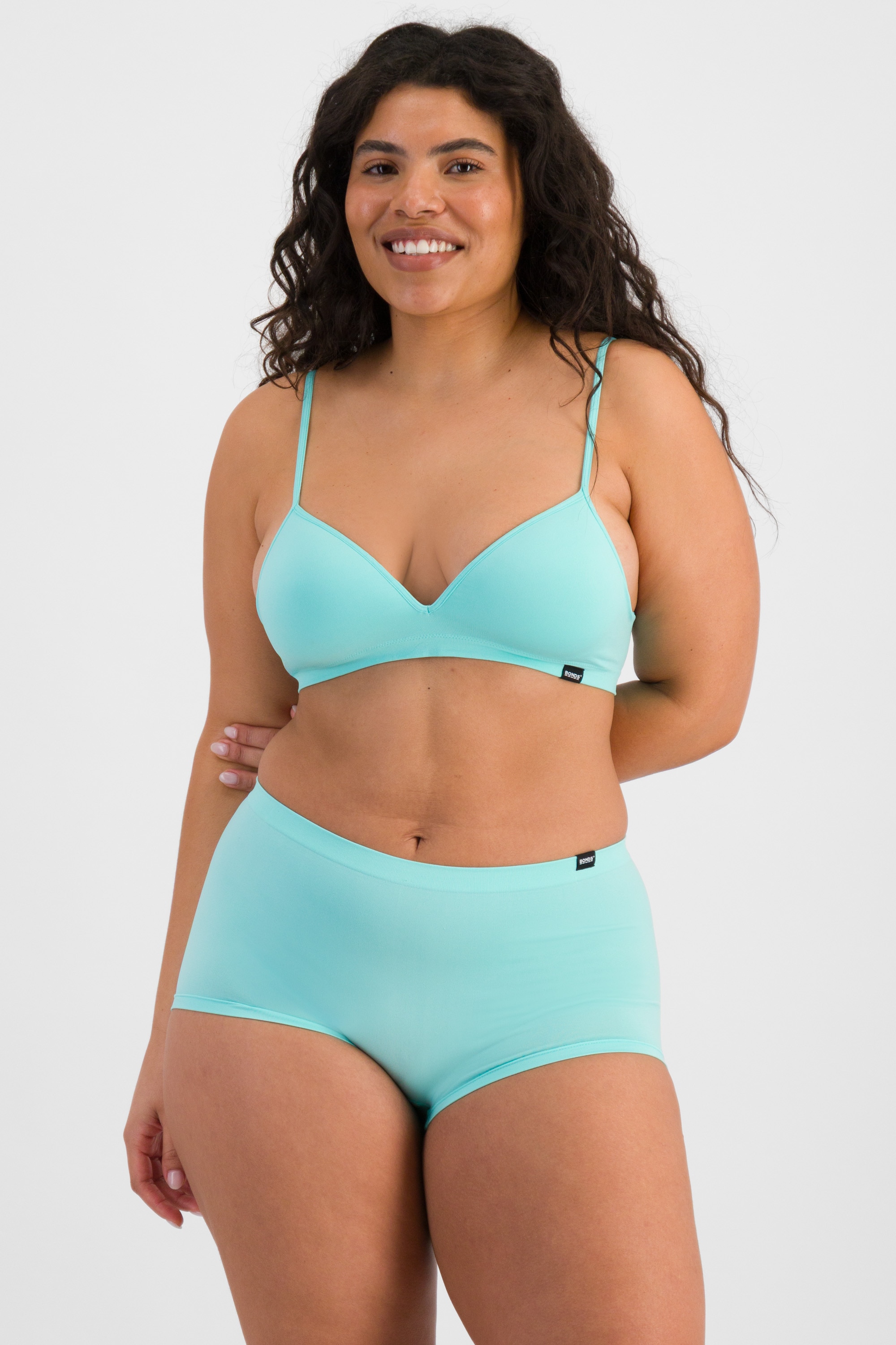 Bonds Women's Match Its Shortie in Exmouth Aqua Size: 14