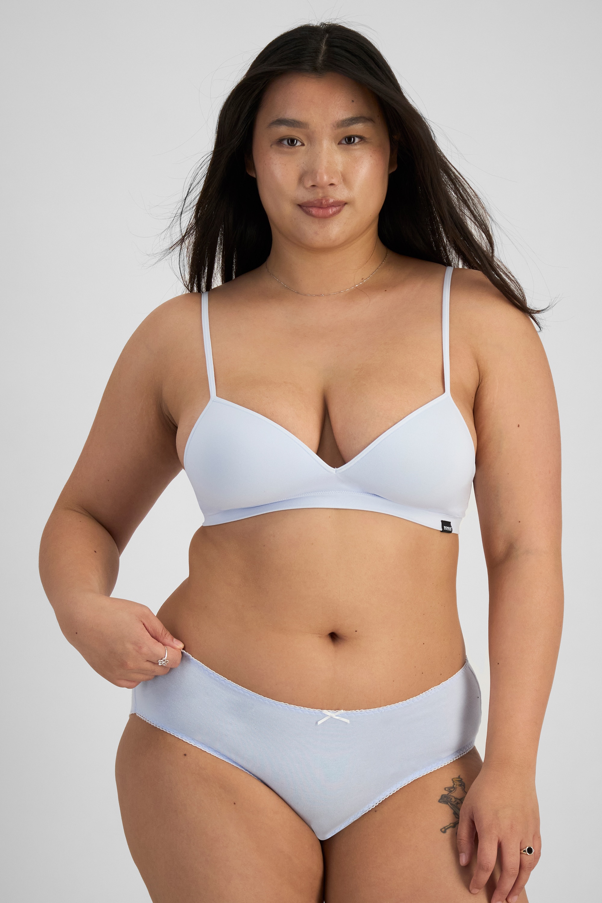 Bonds Women's Match Cotton Its Cheeky in Blue Snow Size: 14