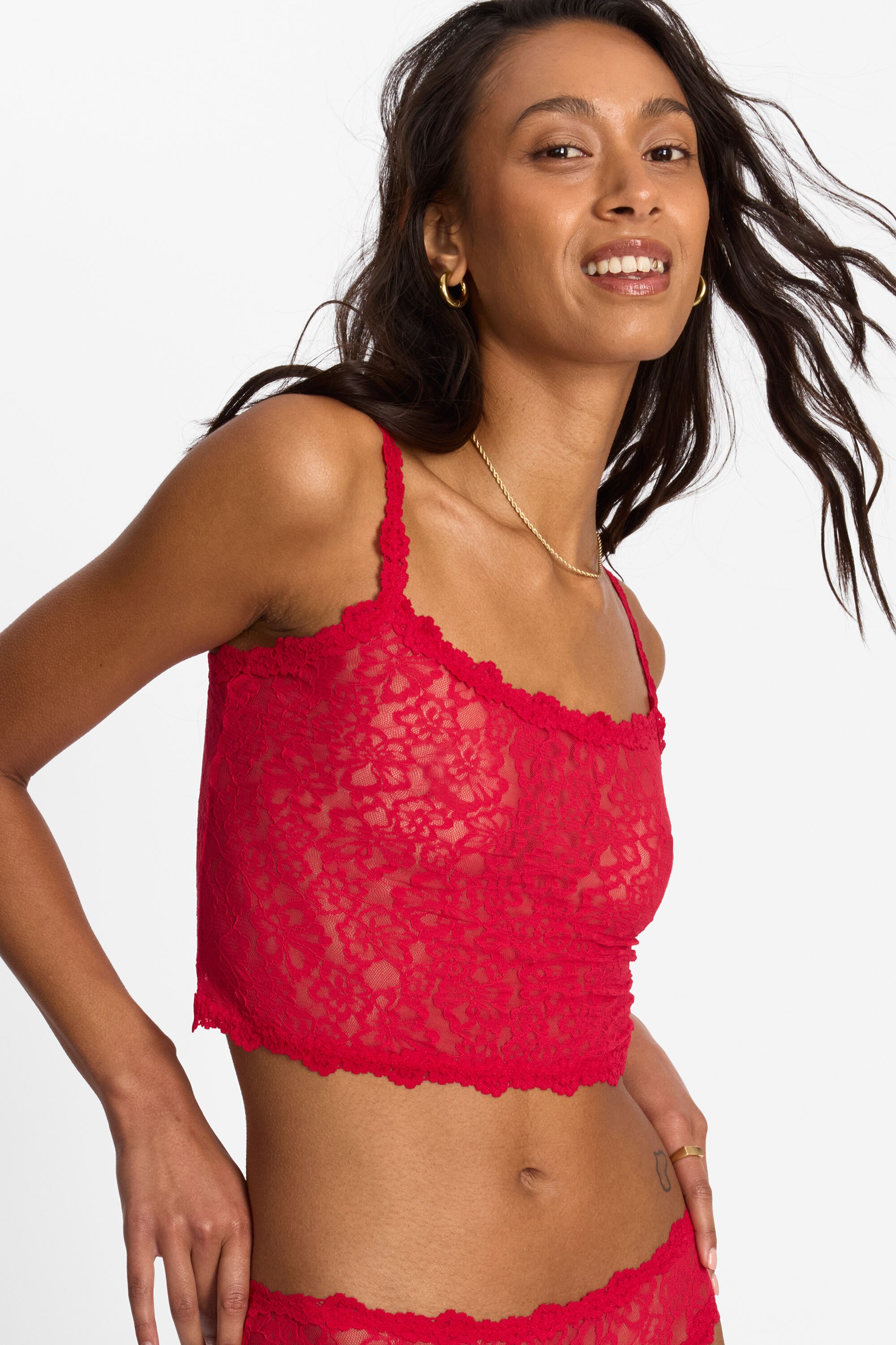 Bonds Icons Lace Cropped Cami | Womens Singlet | WQN8