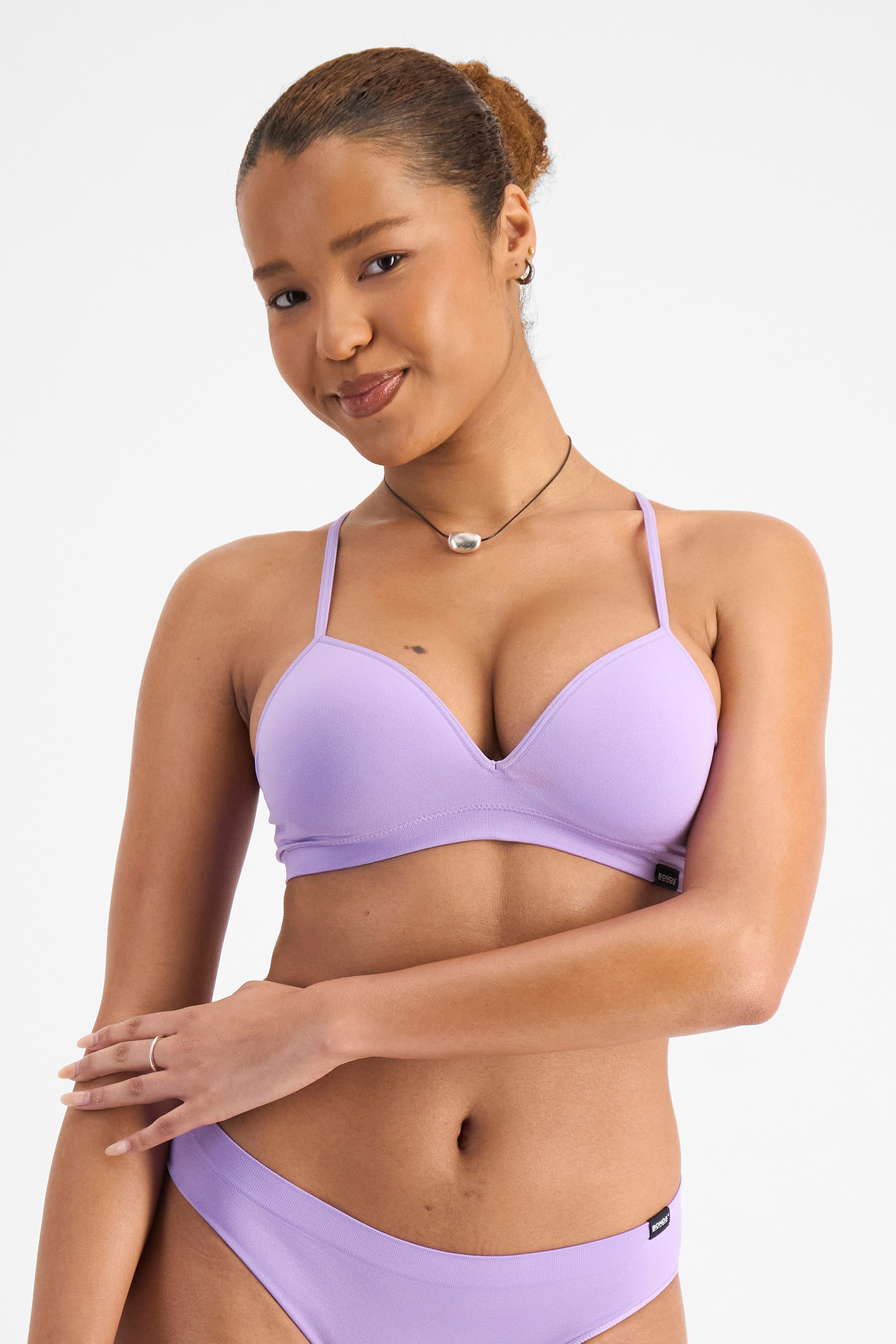 Bonds Women's Match Its Wirefree Bra in Prince Purple Size: 12