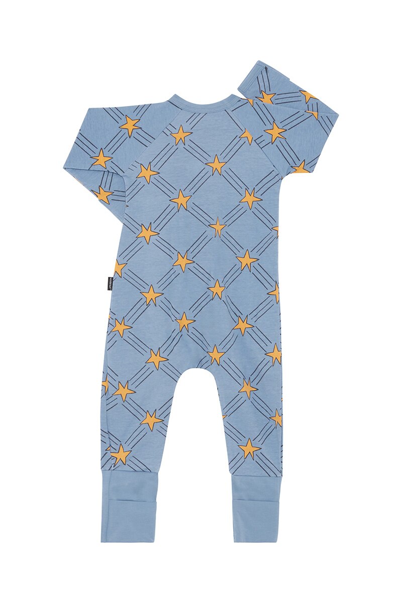 【WONDER WONDER】Fits Studded Pocket Striped Cotton Wide PT Bonds Ribbed Zip Wondersuit | Baby Baby Coverall | BXKAA