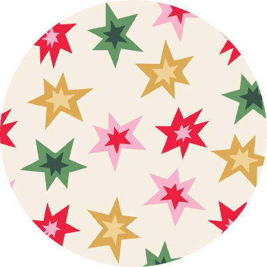 Fairy Lights White print fabric filter