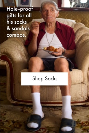 Hole-proof gifts for all his socks and sandals combo. Shop Socks