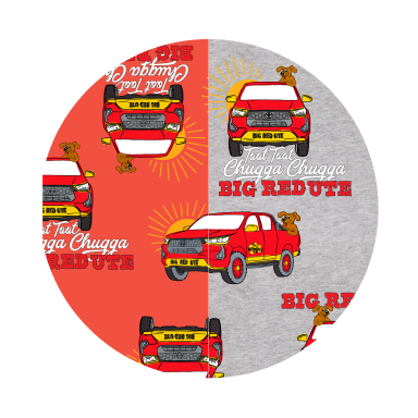 red ute print fabric filter
