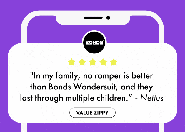 Bonds Zippy Reviews Gif. 5 Stars.