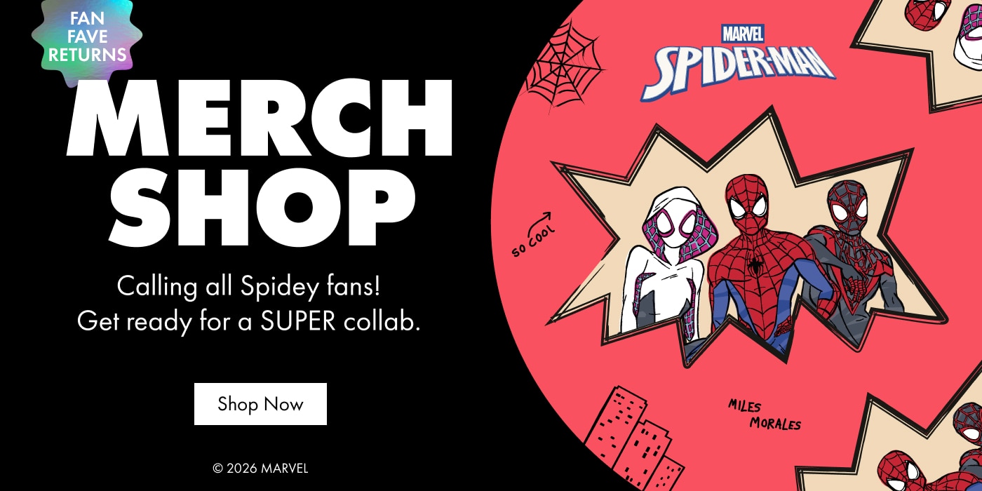 Merch Shop. Calling all Spidey fans! Get ready for a SUPER collab.