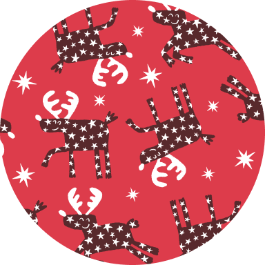 Starry Reindeer print fabric filter