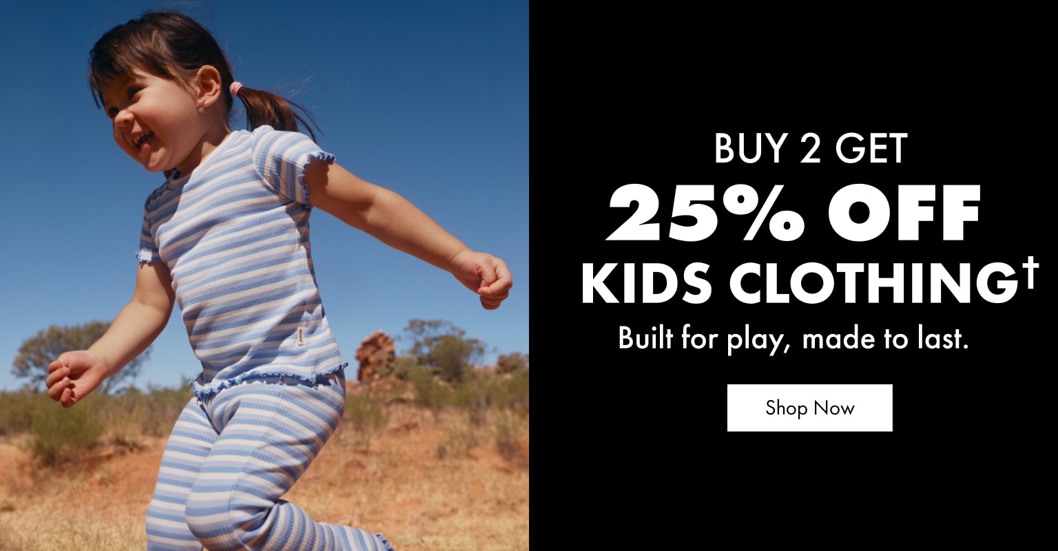 BUY 2 SAVE 25% OFF KIDS CLOTHING