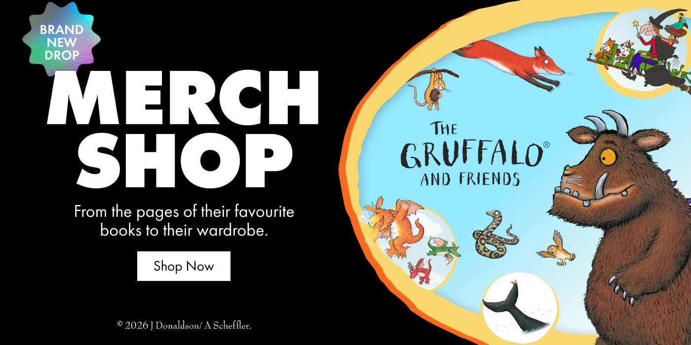 Merch Shop. From the pages of their favourite books to their wardrobe.