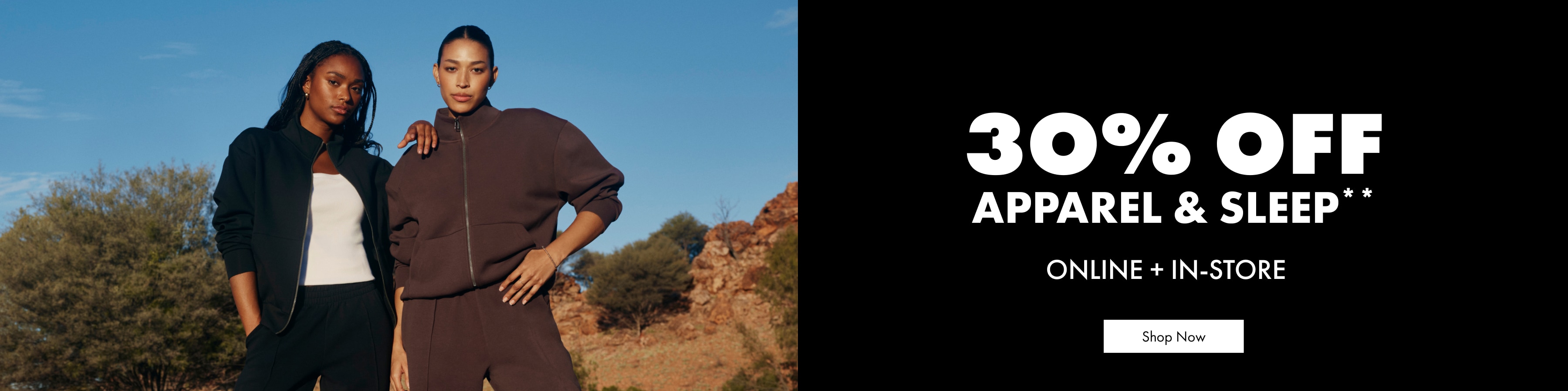 30% Off Men's & Women's Apparel & Sleep