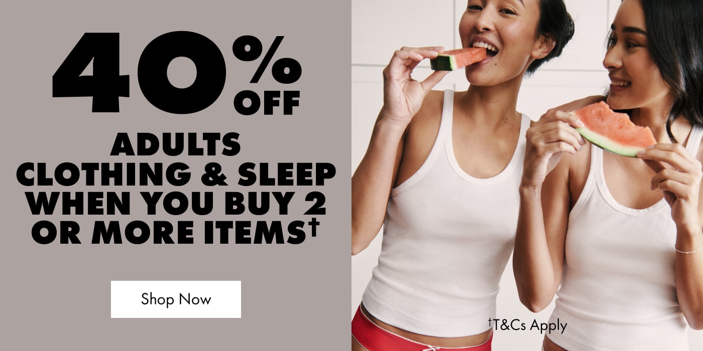 40% Off Mens Clothing & Sleep When you Buy 2 or More
