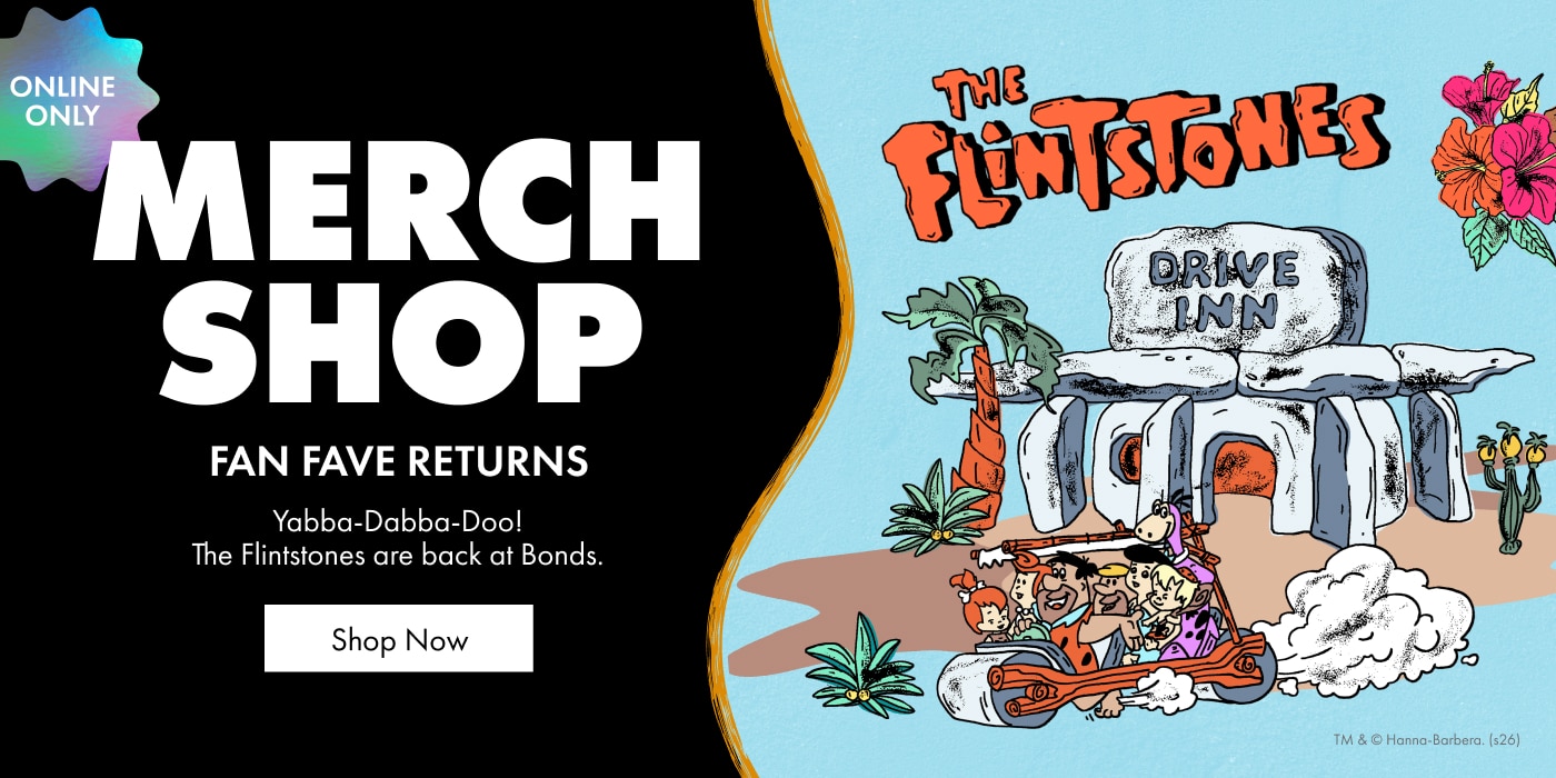 Merch Shop. Fan Fave returns. The Flinstones