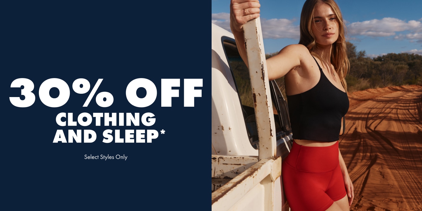30% Off Clothing & Sleep