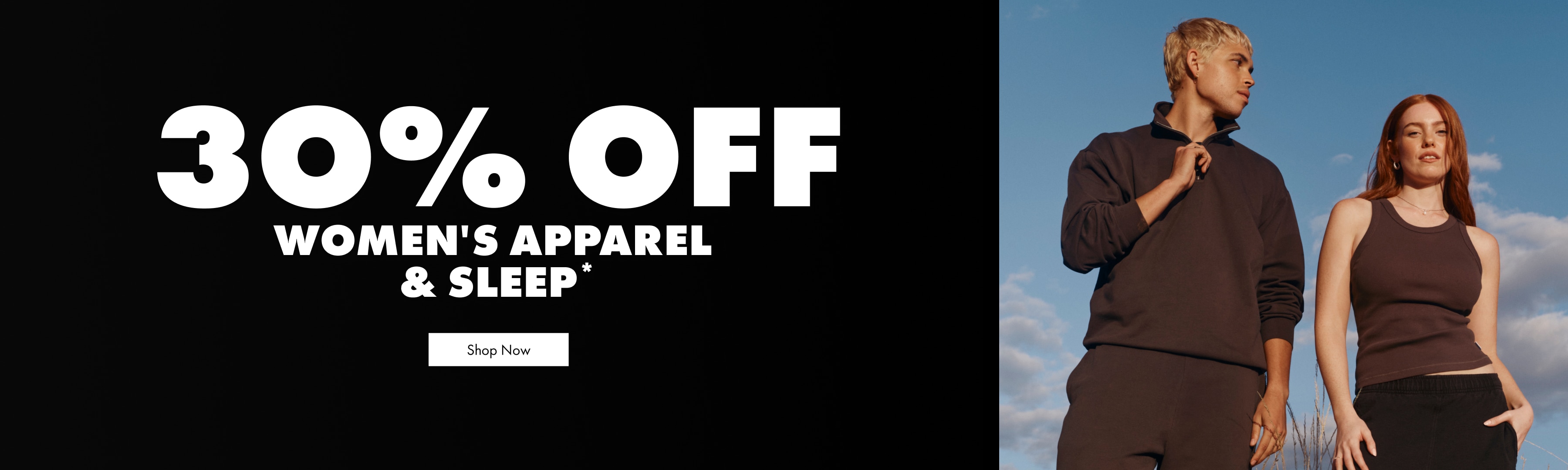 30% Off Men's & Women's Apparel & Sleep