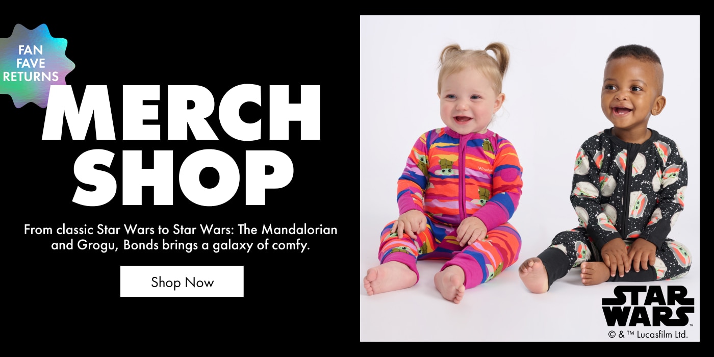 Merch Shop. From Star Wars to Star Wars: The Mandalorian and Grogu, Bonds brings a galaxy of comfy.