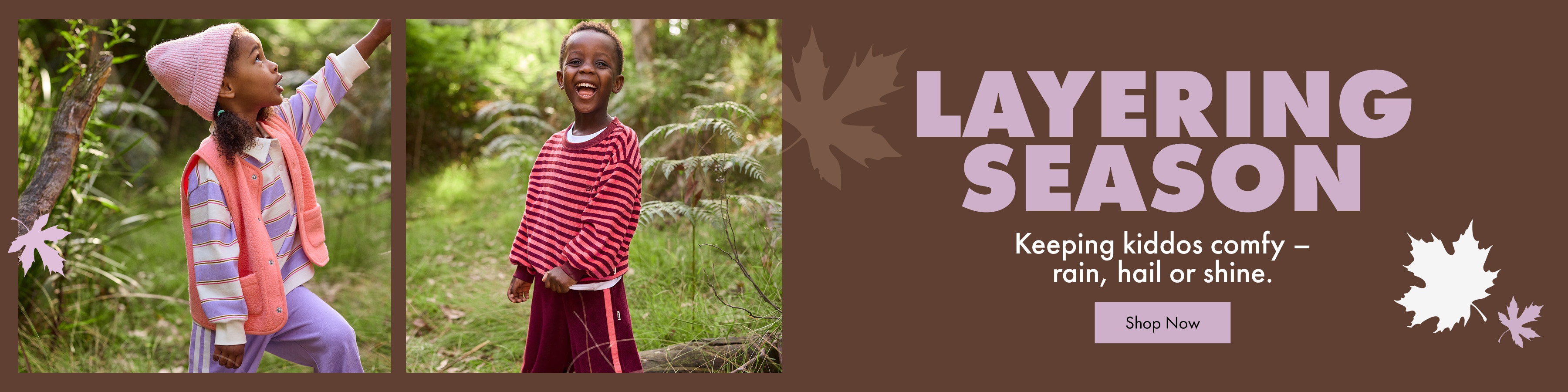 Layering Season. Keeping kiddos comfy - rain, hail or shine. 