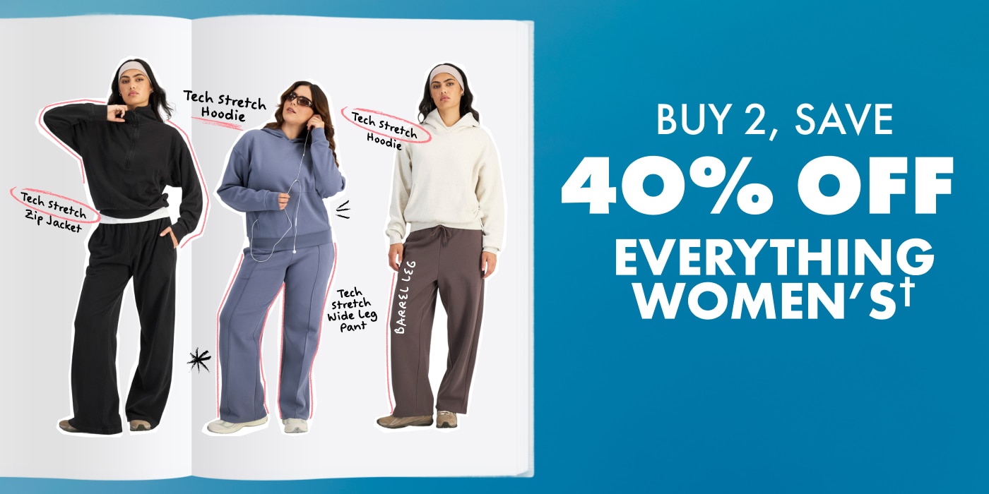 Buy 2 Save 40% Off Women's Clothing and sleep